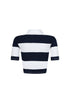 Soft Touch Striped Collared Crop Top